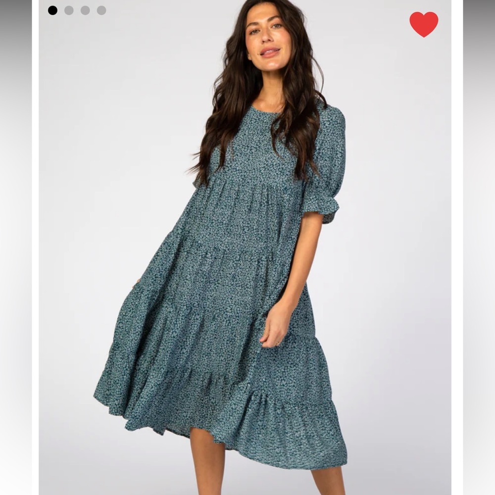 Floral tiered Maxi/MIDI Fall Dress from Shop Pink Blush cottage core - Picture 4 of 7